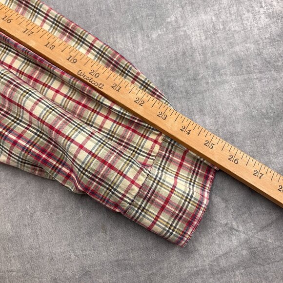 Territory Ahead Shirt Men 2XLarge Red Green Plaid Cotton Casual Work Chore Flaw - Picture 6 of 10